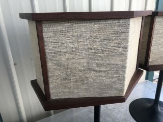 Vintage Bose 901 Direct ReflectIng Speakers Active Equalizer Tulip Stands - 7