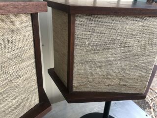 Vintage Bose 901 Direct ReflectIng Speakers Active Equalizer Tulip Stands - 8