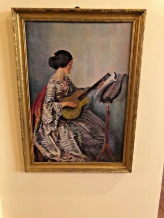 Antique Oil On Board Painting,  Circa 1880 Signed