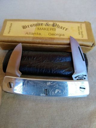 Rare Vintage Browne And Pharr Handmade Pocket Knife