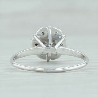 Vintage Diamond Cluster Ring - 10k White Gold Size 7.  5 Round Engagement Style 4