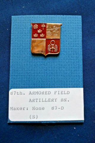 Wwii 87th Armored Field Artillery Battalion Dui
