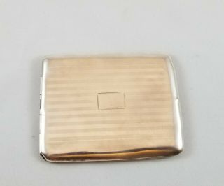 Mid - Century Vintage Solid Sterling Silver Cigarette/card Case Or Wallet