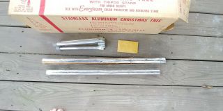 Vintage 6 Foot Stainless Aluminum Christmas Tree 44 limbs 