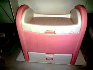 1980s Little Tikes Pink Baby Doll Bed & Changing Pad Euc Vintage