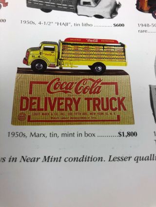 1950’s Marx Coca - Cola Truck Vintage Rare Antique Collectible 7