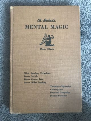 Al Baker Mental Magic Rare Vintage Magic Book 1949
