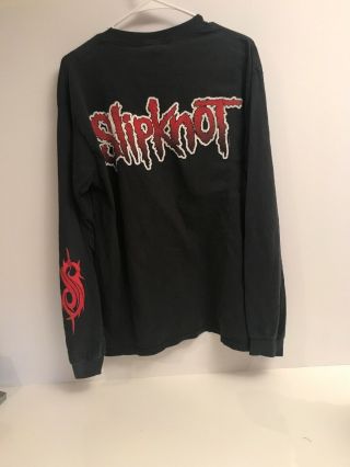 Vintage Slipknot Psychosocial Rock Band T - shirt Long Sleeve Large VTG 3