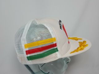 Vintage 3 Stripe Trucker Hat Shriners Past President Morocco Temple Gold Leafs 2