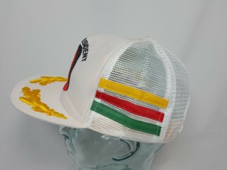 Vintage 3 Stripe Trucker Hat Shriners Past President Morocco Temple Gold Leafs 4