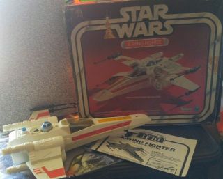 Vintage 1978 Star Wars X - Wing Fighter W/box Instr,  Briliantly White,