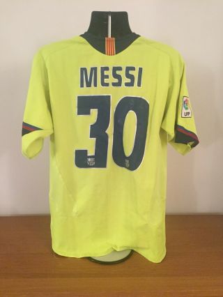 Barcelona Away Shirt 2005/06 Messi 30 Large Vintage Rare