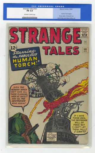 Strange Tales 101 Fn 6.  0 Vintage Marvel Comic Key 1st Human Torch In Series 12c