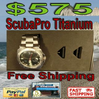 Scubapro Titanium 700ft Dive Watch Vintage W/ Case Automatic Professional Watch
