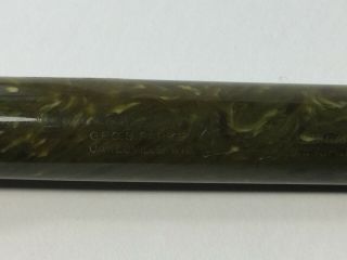 Vintage Parker Duofold Lucky Curve Fountain Pen Jade Green Marbled Retro 1829 5