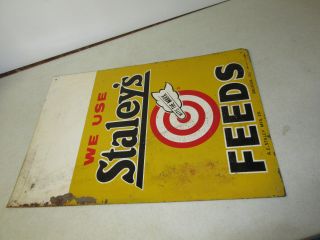 Vintage Staleys Feeds Decatur Ill. ,  Farm 14 X 20 Inch Metal Sign