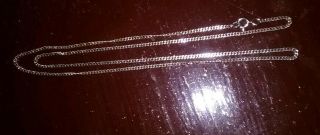 Vintage Estate 14k White Gold Chain Necklace - 17 Inches Long - 2.  2 Grams