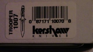 Vintage 2007 Kershaw Trooper 1007 Ser.  No 32755 Boot Dagger Knife Sheath Case 2