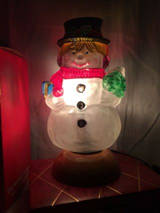 Old World Christmas Snowman Light Up Rare 1986 Merck Vintage