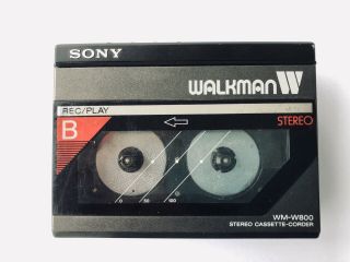 Sony Cassette Recorder Wm - W 800 For Part Or Not Vintage Tape