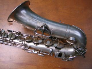 Vintage alto saxophone Supertone Bandmaster (Conn??) Silver,  plays great. 6