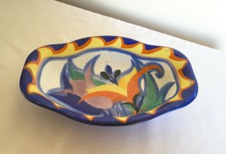 Vintage Art Deco Carlton Ware Handcrft Vibrant Coloured Bowl