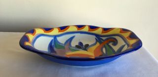 Vintage Art Deco Carlton Ware Handcrft Vibrant Coloured Bowl 2