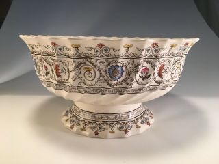 Copeland Spode Florence Large 10” Centerpiece Footed Fruit/Salad/Punch Bowl RARE 2