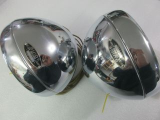 Vintage Guide Chrome Driving Lights For Hot Rod Headlights