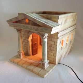 Vtg 1999 Fontanini By Roman The Temple 50219 For 5 " Heirloom Nativities Lighted