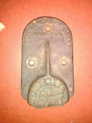 Rare Vintage Koehler Safety Coal Mining Lamp Magnet 700
