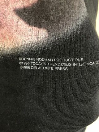 Vintage 1996 Dennis Rodman T Shirt Heat Sensitive Size L 2