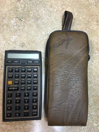 Vintage Hewlett Packard Hp 41cv Calculator With Soft Case