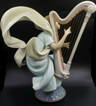 The Harpist - Lladro 6312,  Very Rare,  José Puche