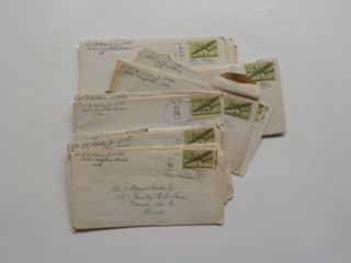 13 Wwii Letters U.  S.  S.  Lunga Point Daytona Beach Florida Manoa Pennsylvania Ww2