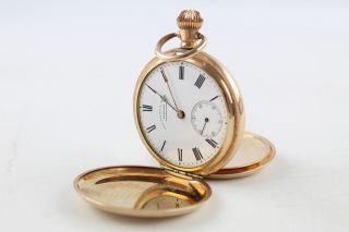 Vintage FATTORINI & SONS Rolled Gold Full Hunter POCKET WATCH Hand - Wind 114g 2