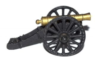 Vintage Usa Cast Iron And Brass Toy Cannon