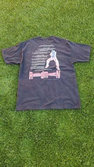 Vintage 1997 Dennis Rodman Accomplishment T - Shirt From Yrs 88 - 97 Sz Large Black 2