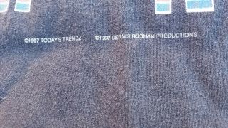 Vintage 1997 Dennis Rodman Accomplishment T - Shirt From Yrs 88 - 97 Sz Large Black 8