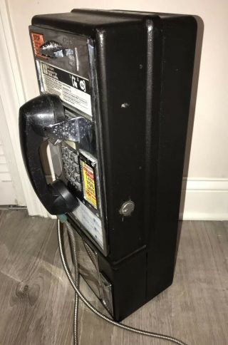 Vintage Coin Pay Phone Chrome Quadrum Telecom GTE Prop Heavy BIT 4