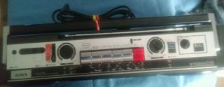 Vintage Aiwa Stereo CS - 210U Boombox 4 band W/Power Cord 2