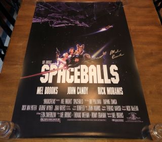 Mel Brooks Spaceballs Yogurt Signed 27x40 Poster - Rare K9 - Proof