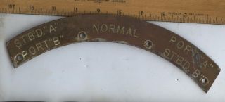 Vtg Brass Us Navy Ships Sign Steering Tag Nameplate Uss