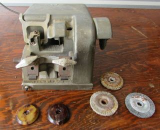 Vintage Cole National Key Machine With Cutting Wheels And Brushes