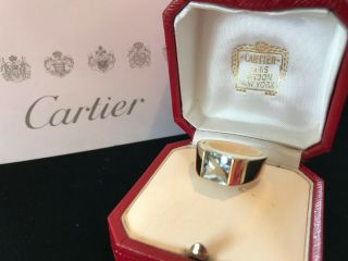 Cartier Vintage Tank Ring - Aquamarine And 18k Yellow Gold - Us