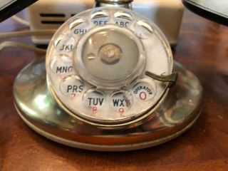 Vintage Western Electric Bell System 202 F - 4 Telephone Art Deco Gold Rotary Dial