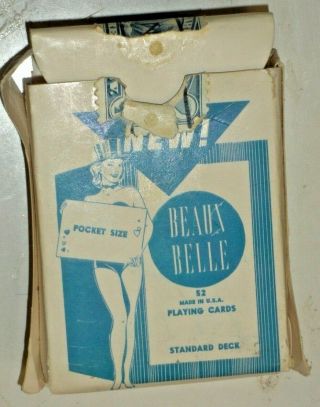 Vintage Beaux Belle Pocket Size Women Playing Cards W/box Bettie Page