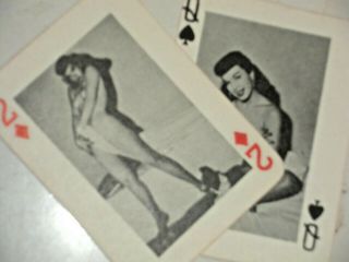 Vintage Beaux Belle pocket size women Playing Cards W/BOX Bettie Page 2