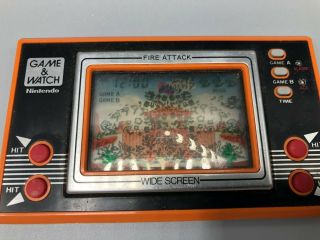 Nintendo Fire Attack Game & Watch Handheld Vintage - &