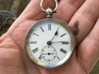 Antique Sterling Silver Pocket Watch By Thomas Russell